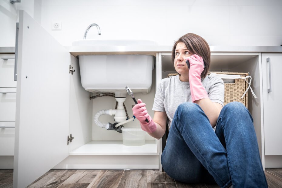 Bigstock Scared Woman Sitting Near Leak 337777186 930x620